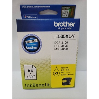 หมึก​ Brother​ LC535XL-Y​ (สีเหลือง)​ใช้กับ​DCP-J100, DCP-105,​MFC-200