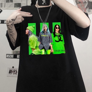 เสื้อยืดแขนสั้นพิมพ์ลาย Billie eilish โฮมเมดสำหรับเล่นกีฬาแบบหลวมและสวมใส่สบายระดับไฮเอนด์ในปี 2022
