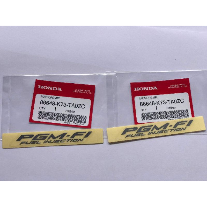 เเท้​เบิก​ศูนย์ สติกเกอร์เครื่องหมาย​ ป้าย​เครื่อง​หมาย PGM-FI FUEL INJECTION(1​คู่)​ HONDA​