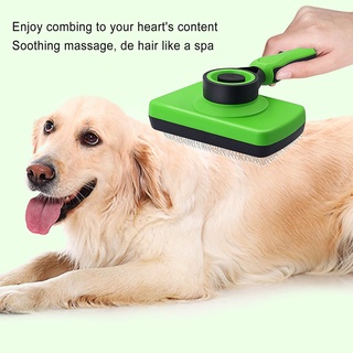 Pets Shop Dog Hair Shedding Brush Dense Tooth Self Cleaning Ergonomic One Click Removal Pet Massage Slicker for Pets