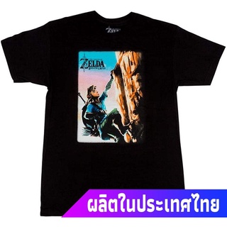 แขนสั้นcrew neckนินเทนโด ตำนานแห่งเซ้า การ์ตูน เกมส์ญี่ปุ่น BioWorld Legend Of Zelda Breath Of The Wild T-Shirt (Black C