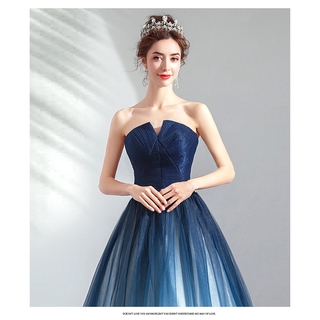 Prewedding Dress เกาะอกไล่สี (กรม)