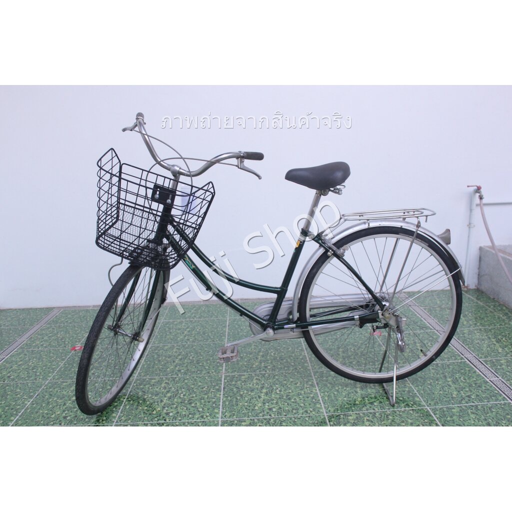จักรยานแม่บ้านญี่ปุ่น - ล้อ 26 นิ้ว - ไม่มีเกียร์ - สีเขียว [จักรยานมือสอง]