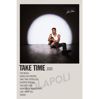 โปสเตอร์ มันวาว พิมพ์ด้านเดียว ขนาด A5 14.8 ซม. x 21 ซม. รูปปกอัลบั้ม Take Time