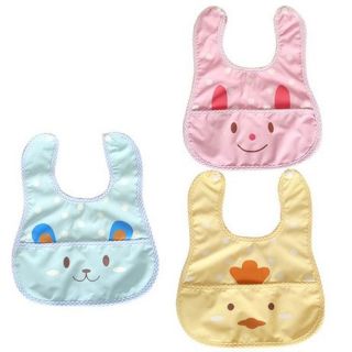 Baby Bunny ผ้ากันเปื้อน กันน้ำลาย มีกระเป๋าหน้า ผ้ามัน ซักแล้วไม่ยับ (3ผืน100)