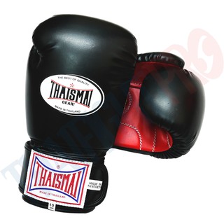 ไทยสมัย นวมชกมวย BG-124 PU - Black/ Red &gt;&gt; Thaismai PU Boxing Gloves BG-124