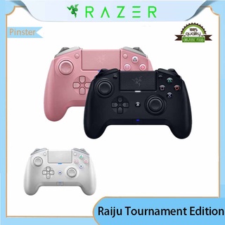 Razer Raiju Tournament Edition PS4 เกมแพดคริสตัลไร้สายบลูทูธสีชมพูสําหรับ PC คอมพิวเตอร์