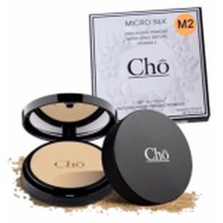 Cho โช แป้ง ไมโครซิลค์ แป้งพัฟหน้าเด็ก เนื้อใยไหม SPF 15 PA ++ สี M2 สีผิวปานกลาง ขาวเหลือง ( 1 ตลับ )