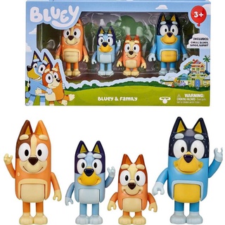 ของเล่นฟิกเกอร์ Bluey Family Bingo 4 ชิ้น สําหรับเด็ก