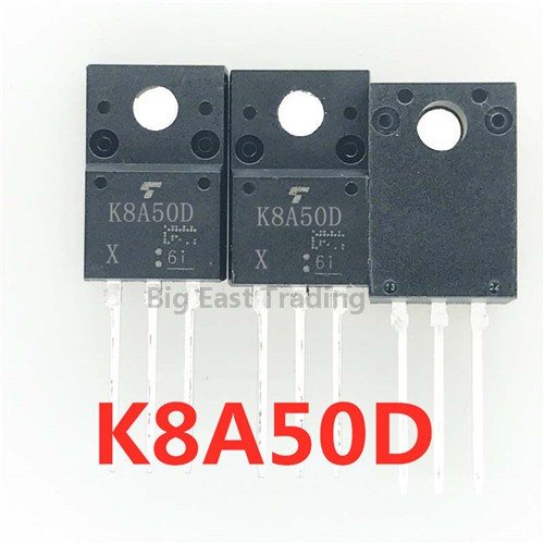 TK8A50D TO-220F 5 ชิ้น K8A50D TO220F 8A/500V MOSFET ทรานซิสเตอร์,รับประกันคุณภาพ pxs5