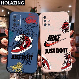 เคสป้องกันโทรศัพท์มือถือ ขอบสี่เหลี่ยม ลาย Just do it สําหรับ Samsung Galaxy A12 A31 A32 4G A52 A72 5G A11 A51 A20S M42