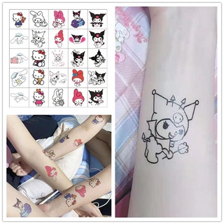 SANRIO สติกเกอร์รอยสัก ลายการ์ตูนคิตตี้ เมโลดี้น่ารัก กันน้ํา ติดทนนาน สําหรับนักเรียนผู้หญิง 25 แผ่น