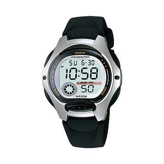 Casio นาฬิกาข้อมือผู้หญิง สีดำ สายเรซิน รุ่น LW-200,LW-200-1A,LW-200-1AVDF