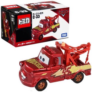 แท้ 100% จากญี่ปุ่น โมเดล ดิสนีย์ คาร์ รถยก Takara Tomy Disney Cars Tomica Motors C-33 McQueen Metallic Contains RUSTEZE