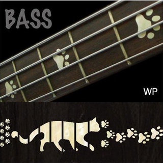 CATS FOOT PRINT Inlay Sticker for Bass