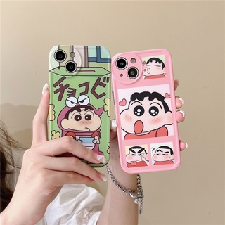 เคสซิลิโคน สำหรับ iPhone 14 Pro Max iPhone 13 Pro Max iPhone 12 Pro Max iPhone 11 Pro Max Cartoon Crayon เครยอนชินจัง Shin Chan Silicone Case