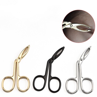 [HCLM] Curved Tip Stainless Steel Eyebrow Pliers Tweezer Non-slip Clip Eyebrow Shaping Beauty Tool