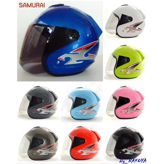 หมวกกันน็อค Nakoya รุ่น Samurai แบบเต็มใบ Helmet Full Face มาตรฐาน มอก.369-2557 กระจกหน้าสีชา