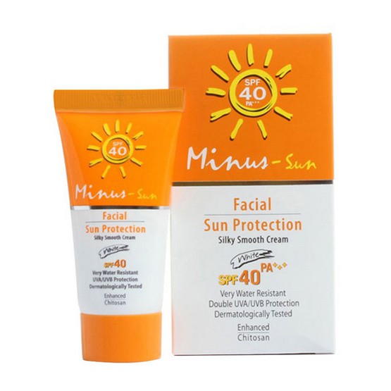 Minus Sun Facial Sun Protection SPF40 PA++ 25 g. ไมนัส ครีมกันแดด