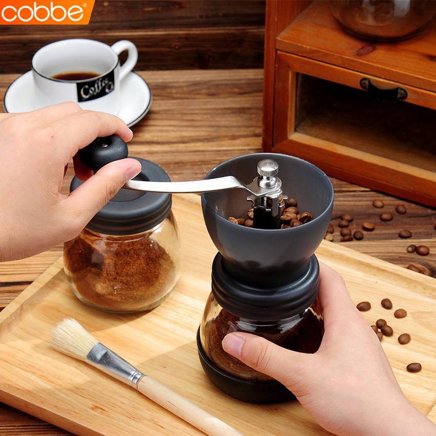 Cobbe เครื่องบดกาแฟด้วยมือ ที่บดกาแฟ แบบมือหมุน เครื่องป่นเซรามิก