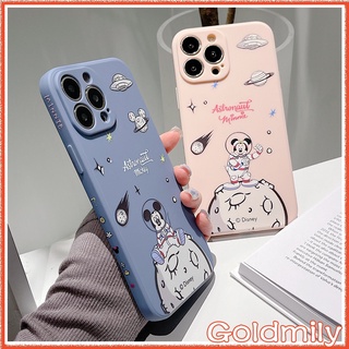 🔥 เคสไอโฟน11นักบินอวกาศมิกกี้เมาส์ เคสลายแถบข้างขอบเหลี่ยมสำหรับซิลิโคนกันกระแทก เคส Apple IPhone SE X เคส i8plus 13 12 11 Pro Max 7 8  plus XS Xr เคสไอโฟนSE SE3 2022 เคสไอโฟนxr 13 เคสไอโฟน7พลัส เคสไอโฟน12 เคสi11 Astronaut Mickey Minnie Case