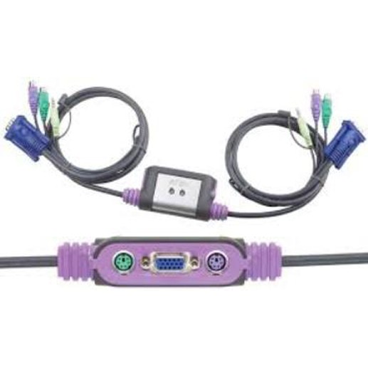 ATEN KVM Switch สาย PS/2 2 พอร์ต (CS62AZ)