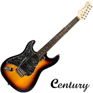 Century CE-A384-LH กีตาร์ไฟฟ้ามือซ้าย ทรง Strat 22 เฟร็ต ไม้เบสวู้ด ปิ๊กอัพผสม HSS (กีตาร์ไฟฟ้าคนถนัดซ้าย)+ แถมฟรีคันโยก