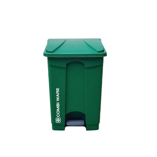 ถังขยะเท้าเหยียบทรงเหลี่ยม COMBI WARE KL-34-45L-GRN สีเขียว 45 ลิตร ถังขยะ Square Foot Pedal Trash Bin COMBI WARE KL-34-