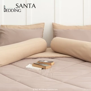SANTA Bedding ชุดผ้าปูที่นอนพร้อมผ้านวม สีน้ำตาลอ่อน น้ำตาลเข้ม