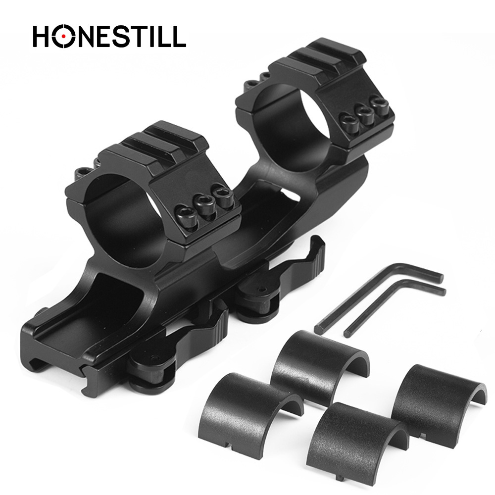 25.4mm 30mm Quick Release Picatinny Cantilever Weaver Dual Rings Scope Mount Ring Tactical Heavy