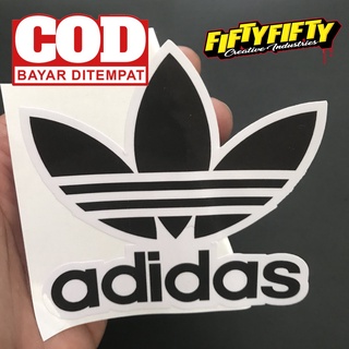 Adidas สติกเกอร์ตัด พิมพ์ลาย เคลือบเงา สําหรับติดตกแต่งหมวกกันน็อค รถจักรยานยนต์ รถยนต์