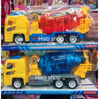 รถของเล่นผสมปูน รถก่อสร้าง ถอยหลัง คันใหญ่น่าเล่น สีสันสดใสสวยงาม kidtoys Truck คละสี 10*20*35 (โดยประมาณ)