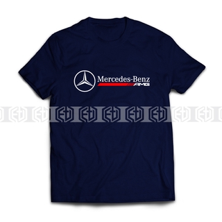 [4 สี] เสื้อยืดลําลอง ผ้าฝ้าย แขนสั้น พิมพ์ลาย AMG Mercedes Benz Motorsport Racing Car แฟชั่นสําหรับผู้ชาย