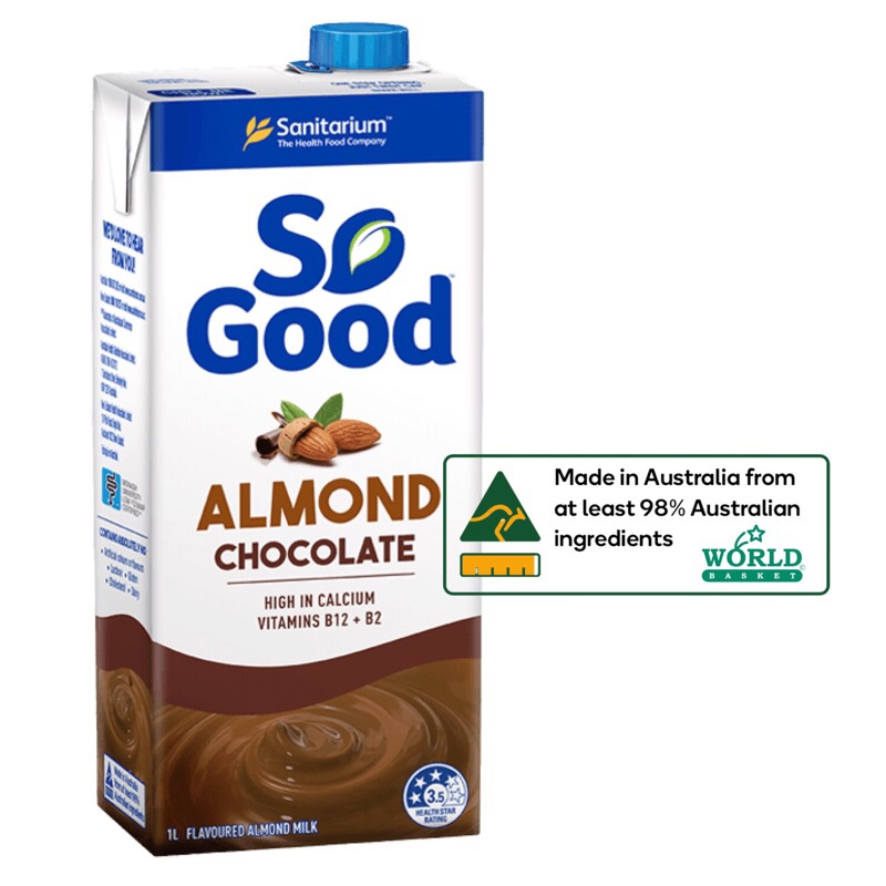 🇦🇺 SANITARIUM SO GOOD Almond Chocolate Milk 1L🥛นมอัลมอนด์ รสช็อกโกแลต🍫นำเข้าจากออสเตรเลีย🐨