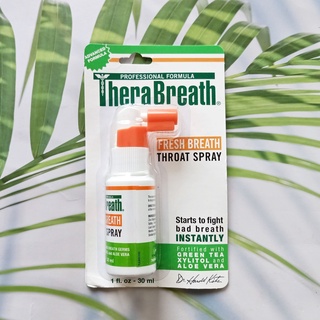 สเปรย์ระงับกลิ่นปาก Fresh Breath Throat Spray 30 ml (TheraBreath®) สเปรย์ดับกลิ่นปาก