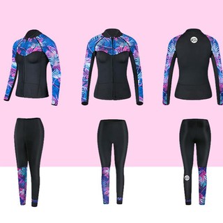 Seaplay wetsuit set women  yamamoto limestone neoprene 2mm UPF50 (ชุดเว็ทสูทดำน้ำ)