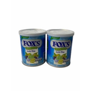 FOX’S Crystal Clear ลูกอม Fruity Mints BLUE กระป๋องสีฟ้า 1SETCOMBO/จำนวน 2 กระป๋อง/ปริมาณสุทธิ 180g ราคาพิเศษ พร้อมส่ง