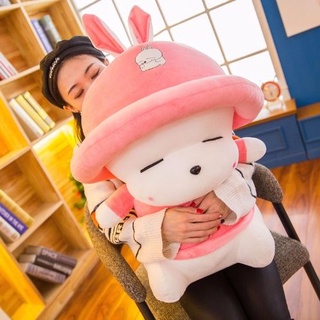 JFMM Mashimaro Large Bunny Doll Little White Rabbit Ragdoll Plush Toys for Lovers Doll Birthday Gift for Girls