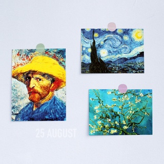 การ์ดติดผนังตกแต่งห้องสไตล์ภาพวาดVan Gogh starry Nordic จำนวน 3ใบ(อยู่ไทยพร้อมส่ง)