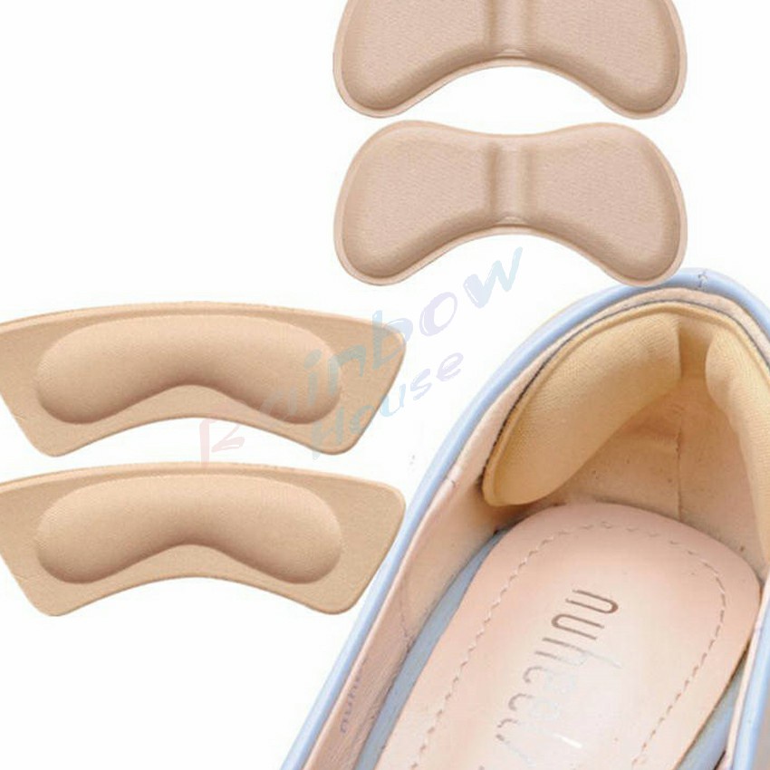 Rainbow แผ่นกันกัด  แผ่นกันรองเท้ากัด เนื้อนิ่ม ช่วยแก้รองเท้าหลวม 1 แพค ต่อ คู่  Sponge heel pad