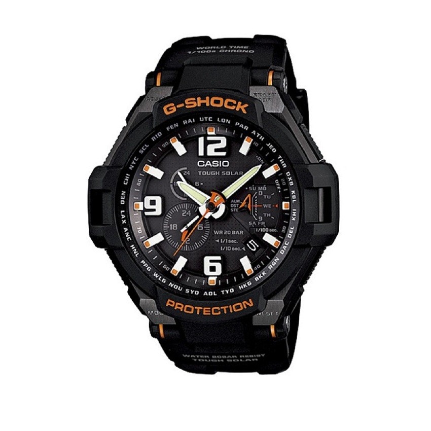 Casio G-Shock TOUCH SOLAR นาฬิกาข้อมือผู้ชาย สีดำ สายเรซิ่น รุ่น G-1400-1ADR
