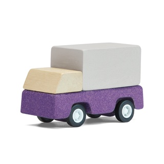 PlanToys 6297 Purple Delivery Truck ของเล่นบทบาทสมมุติ สำหรับเด็ก 3 ขวบขึ้นไป