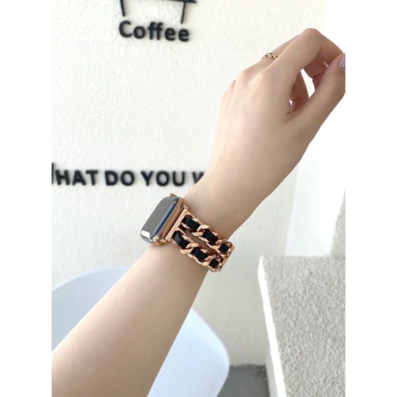 สายนาฬิกาข้อมือสแตนเลส สําหรับ appl watch 10 9 7 6 SE 5 4 3 2 1 band 38 /40มม. 42 /46มม.  iwatch สายแอปเปิลวอช สายนาฬิกา