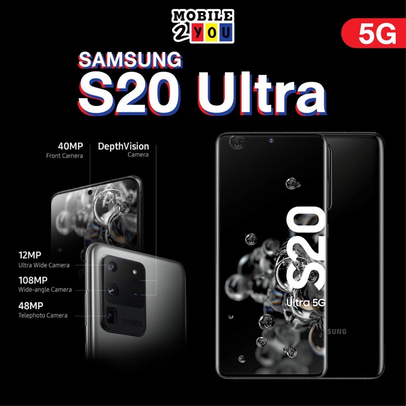 Samsung Galaxy S20 Ultra 5G ram12/128 #เครื่องศูนย์ไทย mobile2you(ประกันร้าน1เดือน)