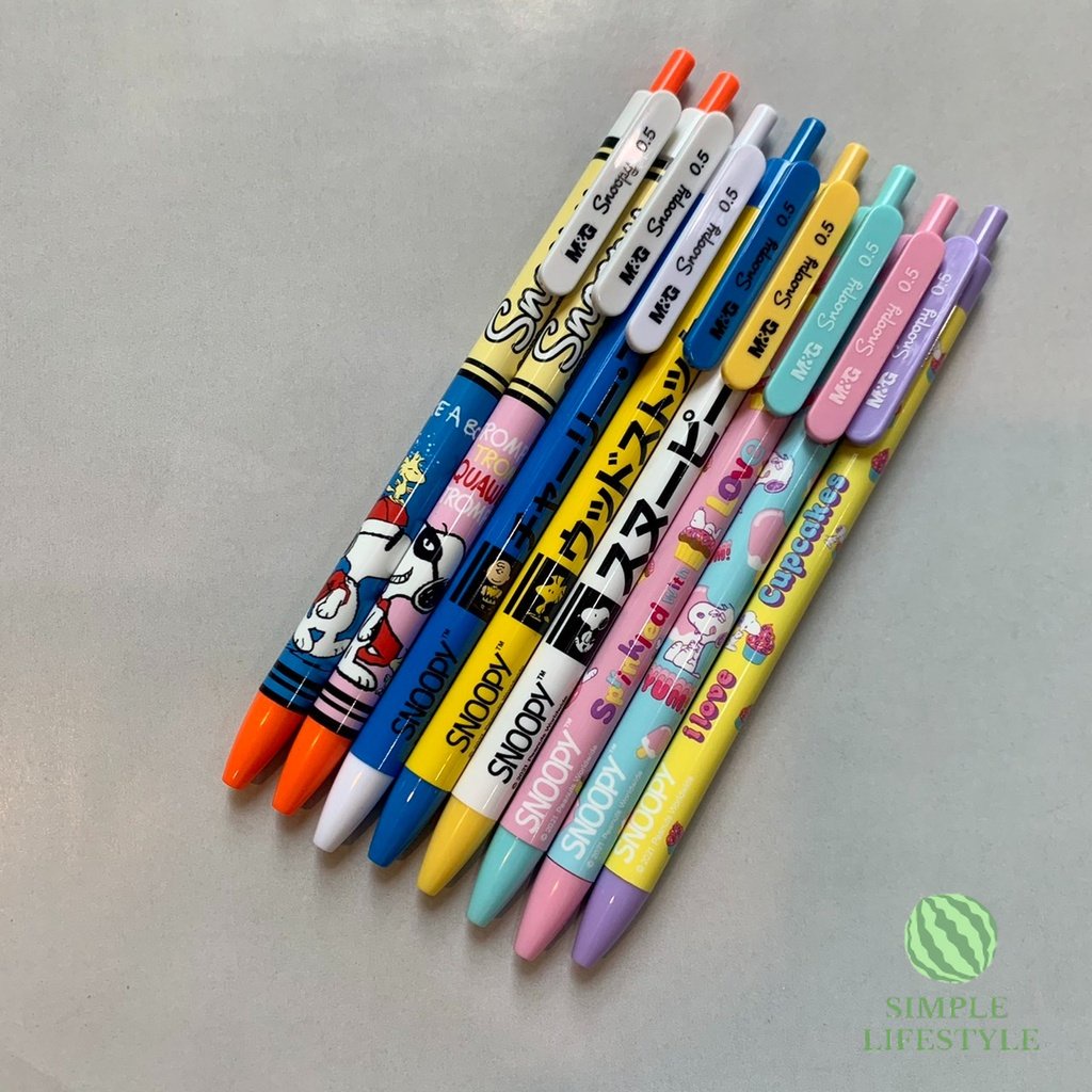 พร้อมส่ง! ปากกาลูกลื่น ลายสนูปปี้ Snoopy ลายแบทแมน Batman  น่ารัก 0.5 mm