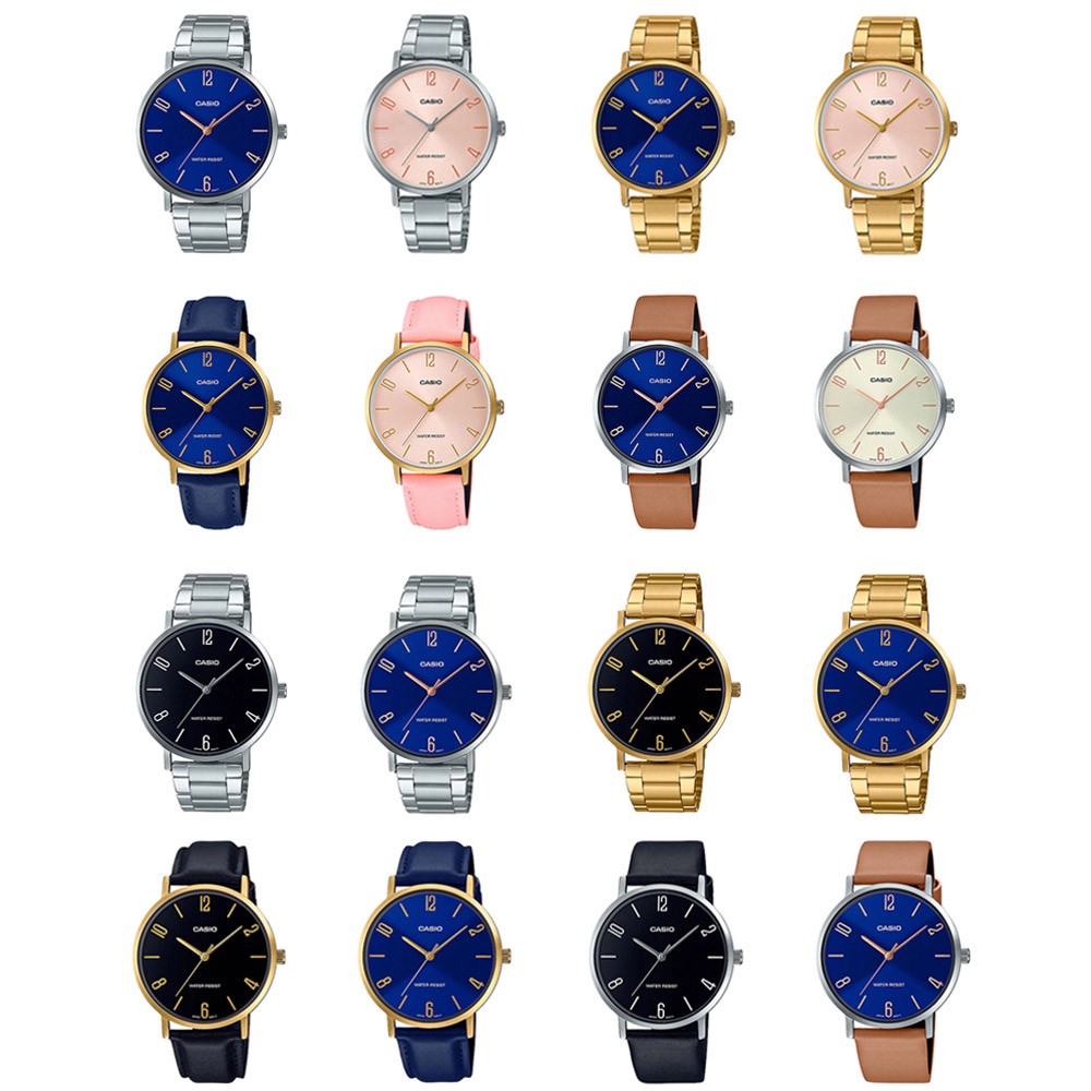 Casio แท้ผู้ชาย/ผู้หญิง รุ่น MTP-VT01 (LTP-VT01D-2B2,LTP-VT01D-4B2,LTP-VT01G-2B,LTP-VT01G-4B,LTP-VT0