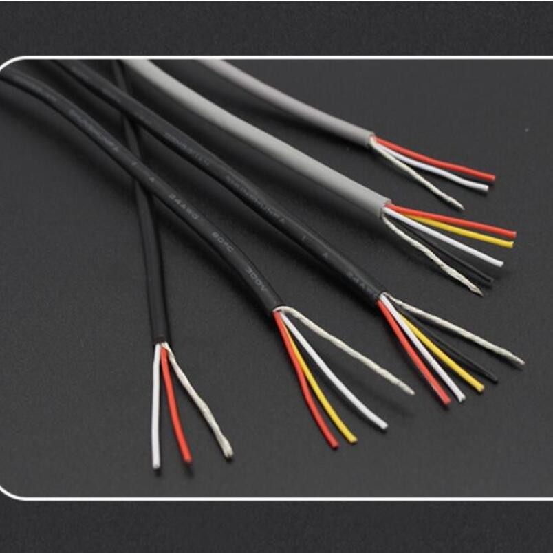 50Meters UL2547 28AWG 4 แกนสัญญาณป้องกันสาย PVC ฉนวนสายเคเบิลทองแดงลวด