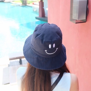 smiley bucket hat New (navy)