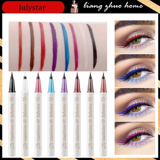 Julystar อายไลเนอร์ เนื้อแมตต์ กันน้ํา 8 สี สีฟ้า แดง ม่วง ส้ม น้ําตาล สําหรับผู้หญิง