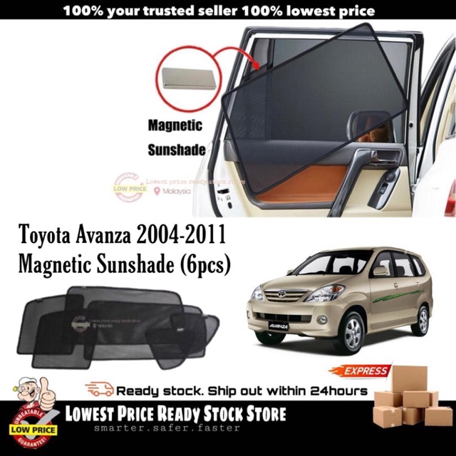 ม่านบังแดดแม่เหล็ก Toyota Avanza 2004-2011 ม่านบังแดดแม่เหล็กในรถยนต์ (6 ชิ้น)

<p>“><center></p>
<h4></h4>
<p><p><font color=